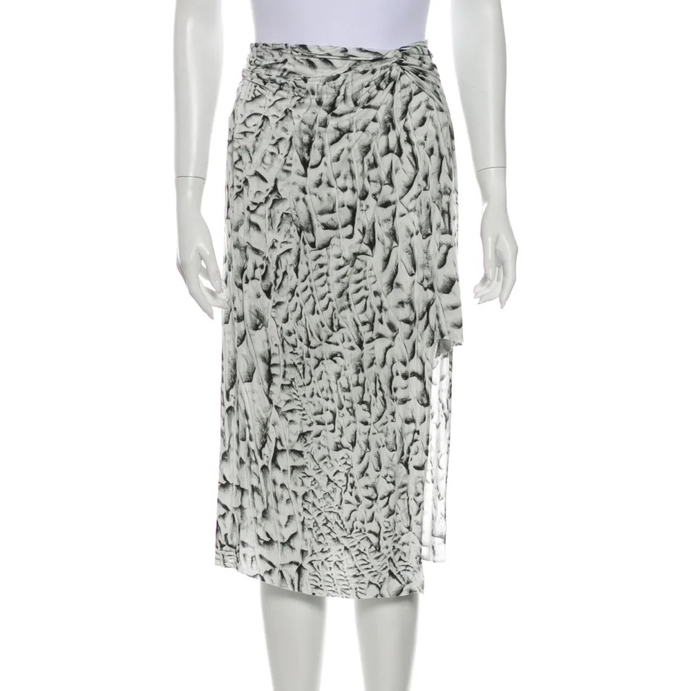 Helmut Lang printed knee-length skirt